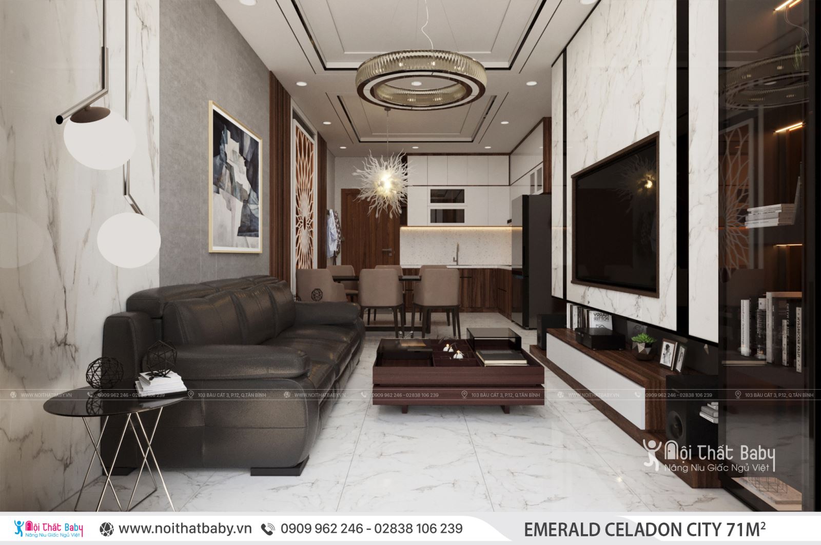 Tổng hợp các mẫu thiết kế nội thất Chung cư Emerald Celadon City